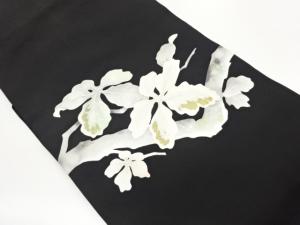 塩瀬金彩枝葉模様名古屋帯